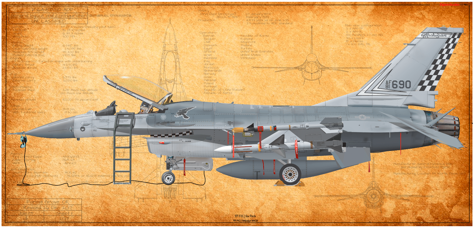 F-16ADF Fighting Falcon, 171 FS 